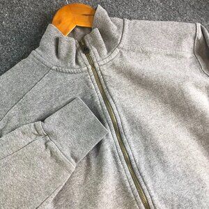 American Giant Sweatshirt Mens Large Gray Moto Bomber Full Zip Jacket Made USA